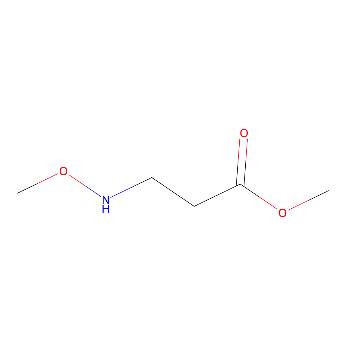 Methyl 3-(methoxyamino)propanoate molecular structure, CAS 78191-05-6