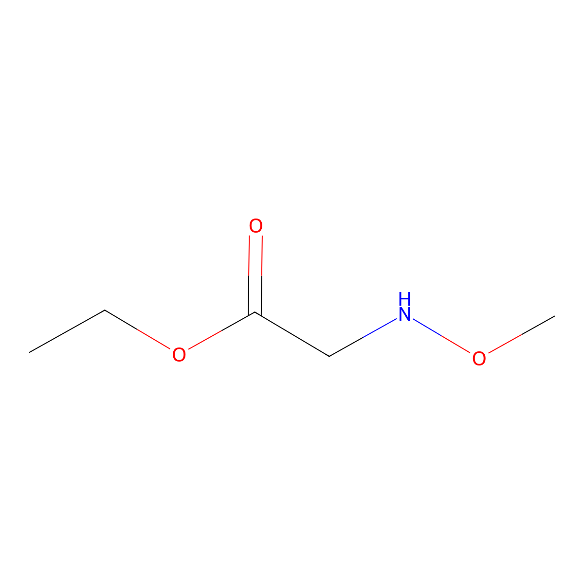 Ethyl 2-(methoxyamino)acetate molecular structure, CAS 78191-07-8