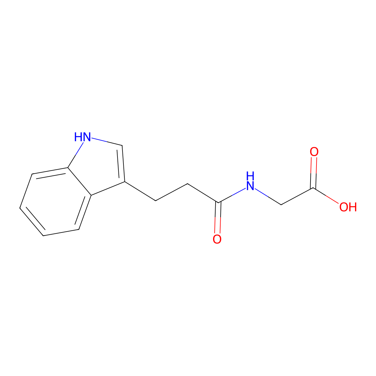 (3-(1H-Indol-3-yl)propanoyl)glycine molecular structure, CAS 78193-36-9