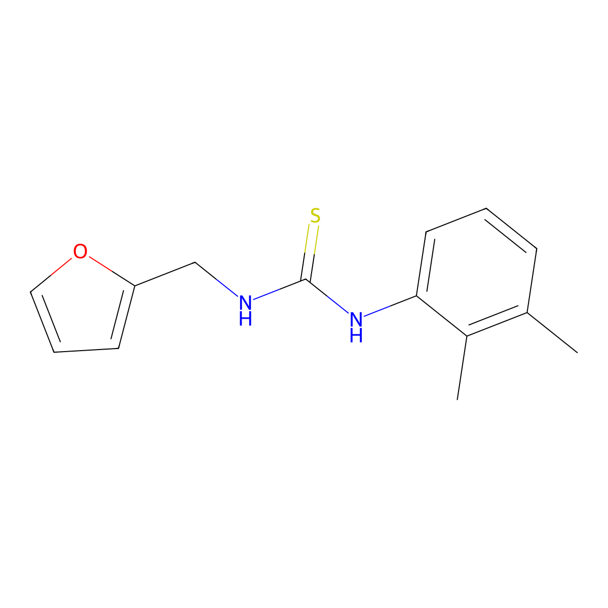 1-(2,3-Dimethylphenyl)-3-(furan-2-ylmethyl)thiourea molecular structure, CAS 78194-62-4
