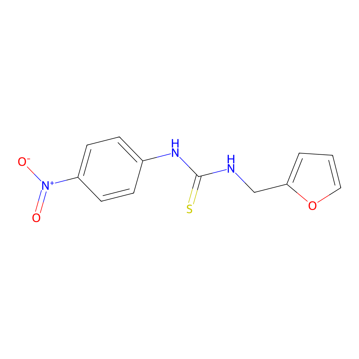 1-(Furan-2-ylmethyl)-3-(4-nitrophenyl)thiourea molecular structure, CAS 78194-72-6