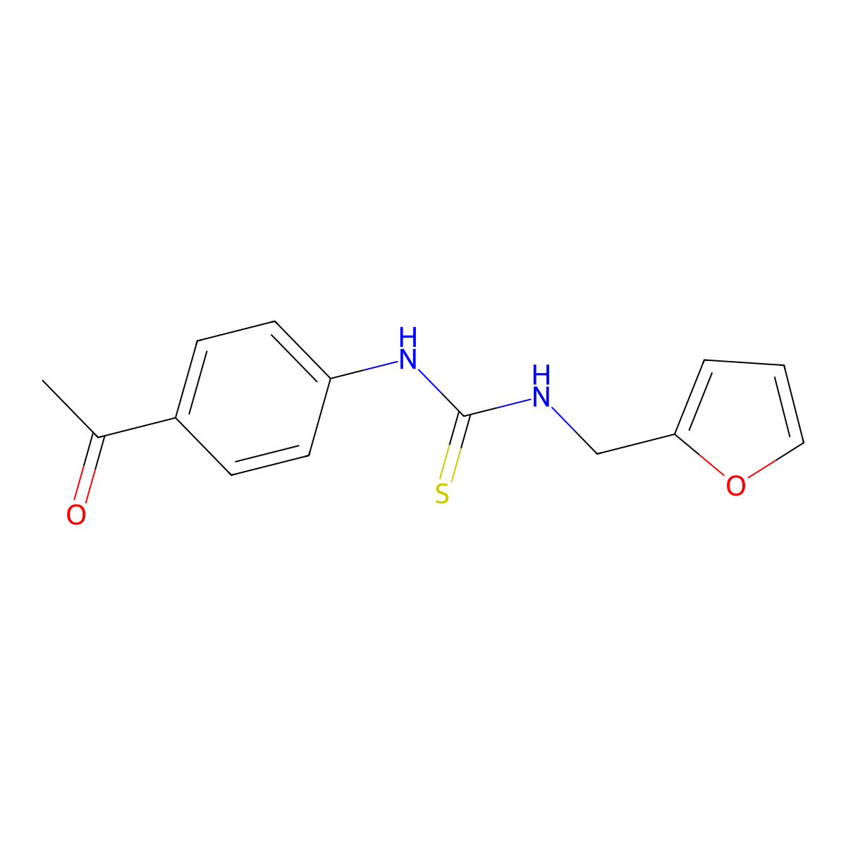 1-(4-Acetylphenyl)-3-(furan-2-ylmethyl)thiourea molecular structure, CAS 78194-75-9