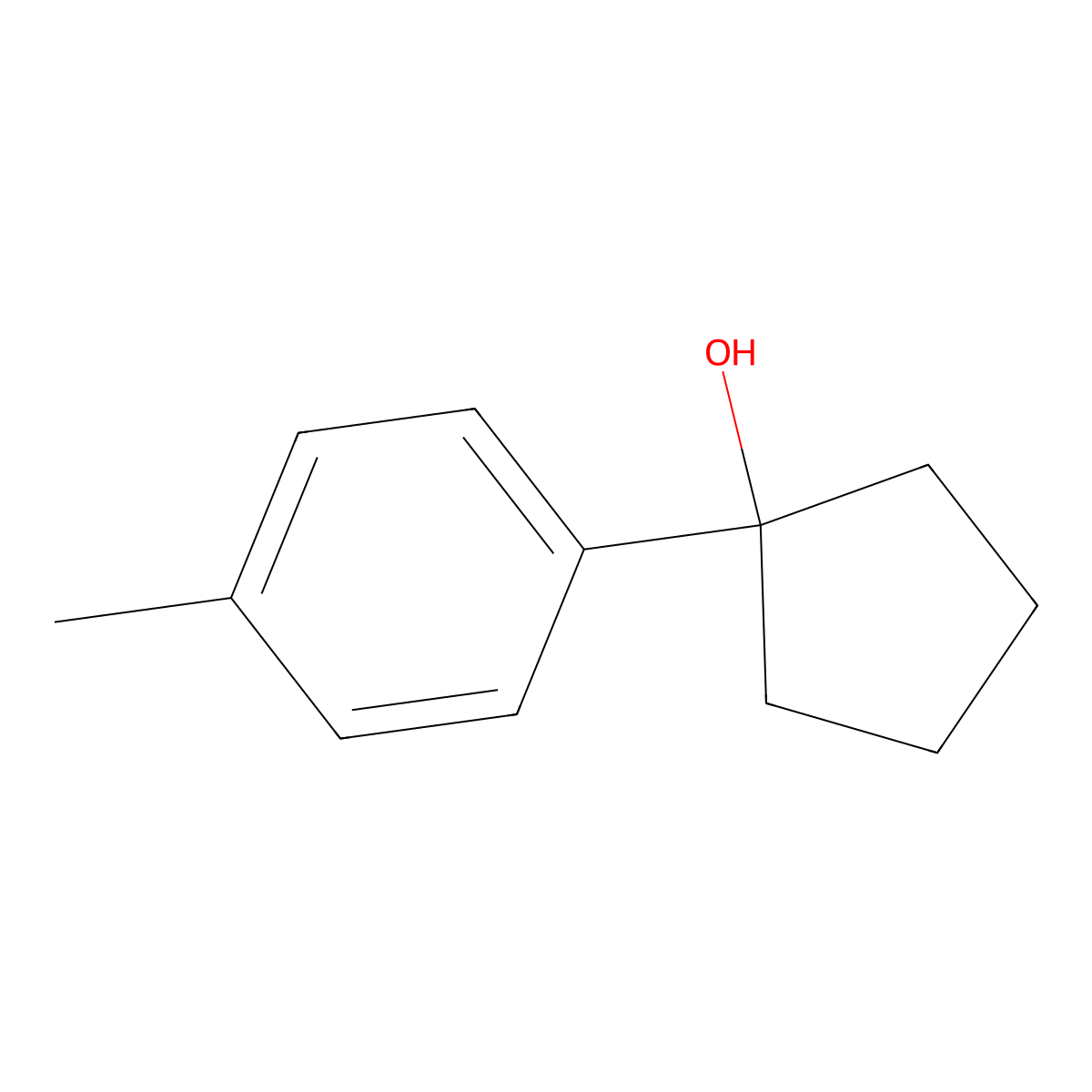 1-(4-Methylphenyl)cyclopentan-1-ol molecular structure, CAS 78195-97-8