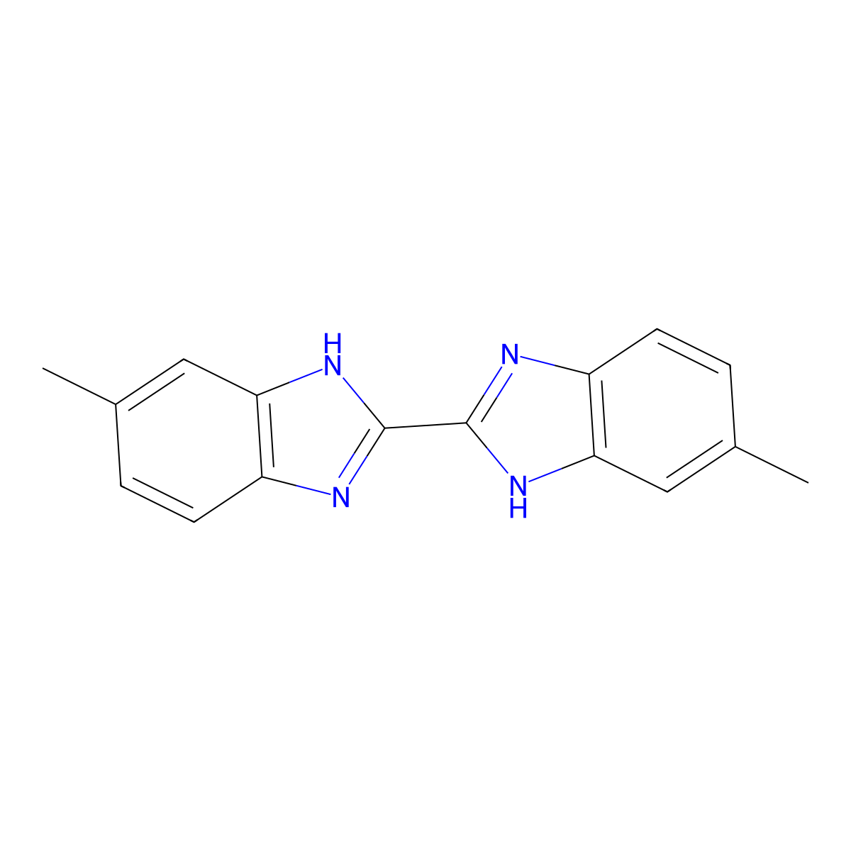 6,6'-Dimethyl-1H,1'H-2,2'-bibenzimidazole molecular structure, CAS 78196-70-0