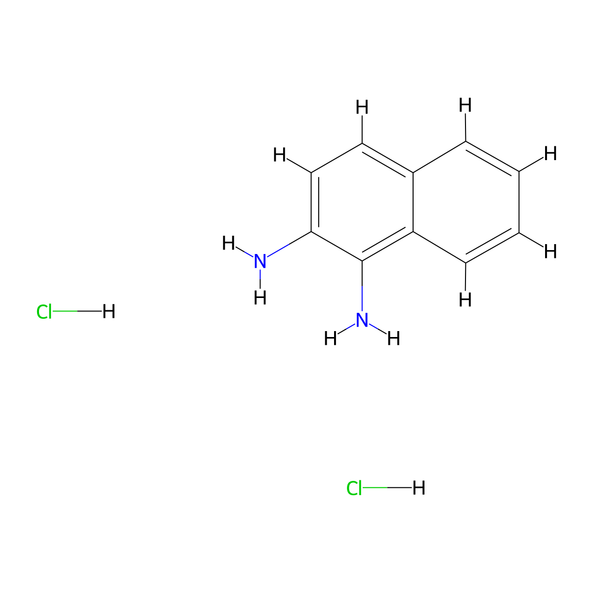 Naphthalene-1,2-diamine dihydrochloride molecular structure, CAS 78196-74-4