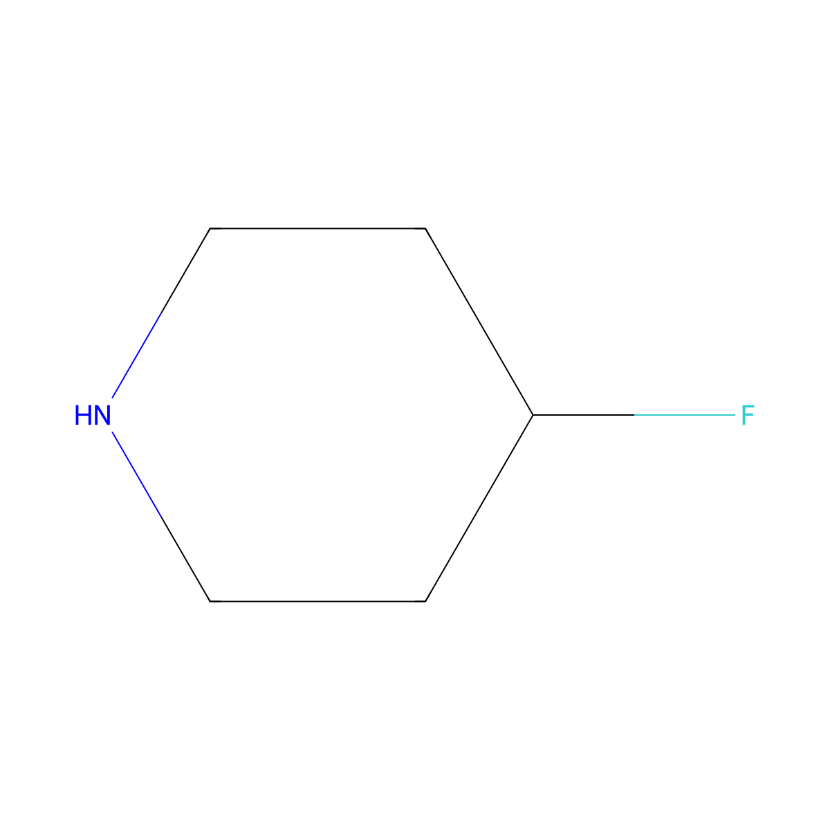 4-Fluoropiperidine molecular structure, CAS 78197-27-0