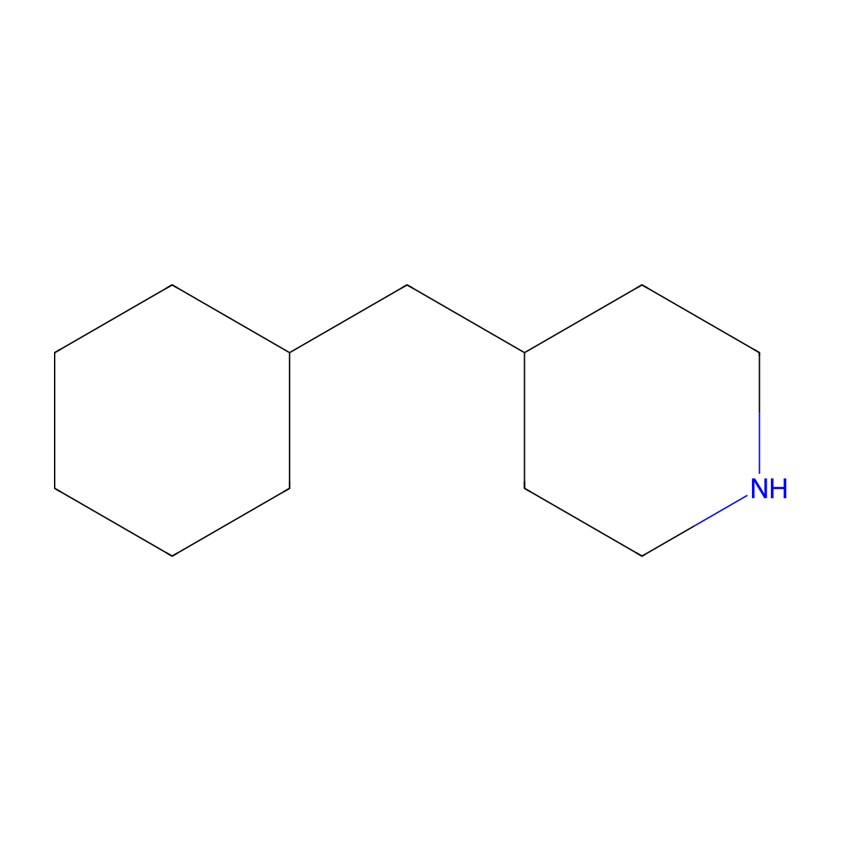4-(Cyclohexylmethyl)piperidine molecular structure, CAS 78197-28-1