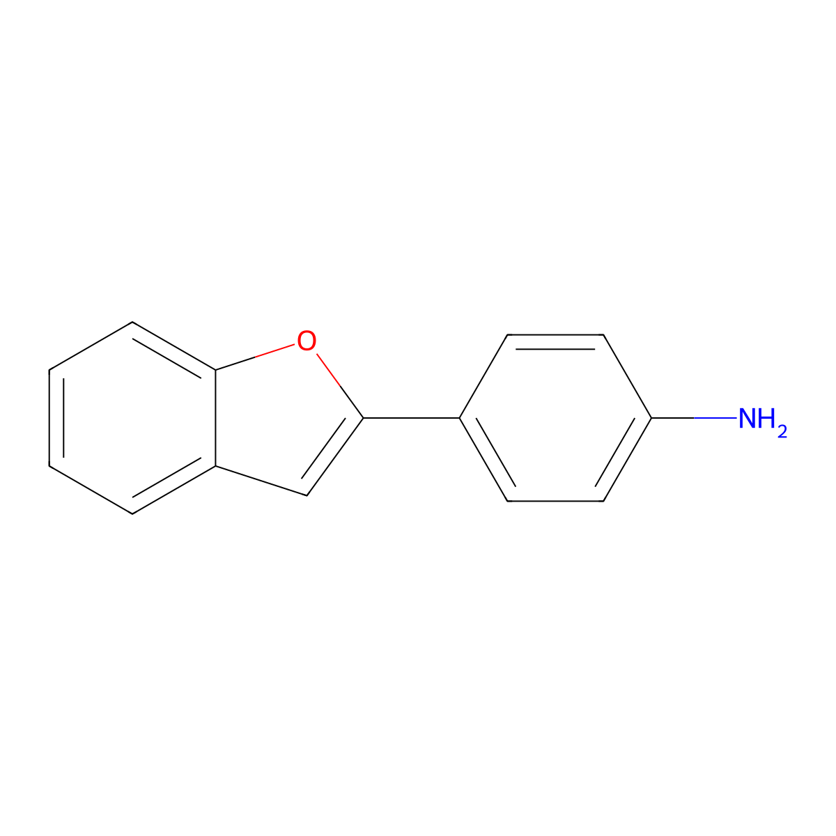 4-(1-Benzofuran-2-yl)aniline molecular structure, CAS 782-18-3