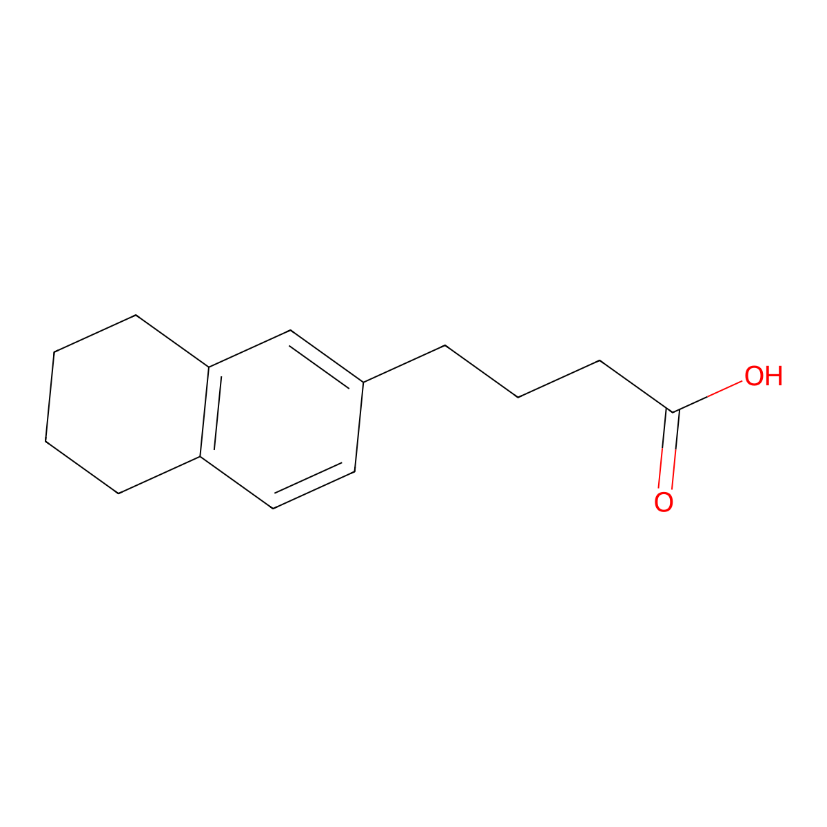 4-(5,6,7,8-Tetrahydronaphthalen-2-yl)butanoic acid molecular structure, CAS 782-27-4