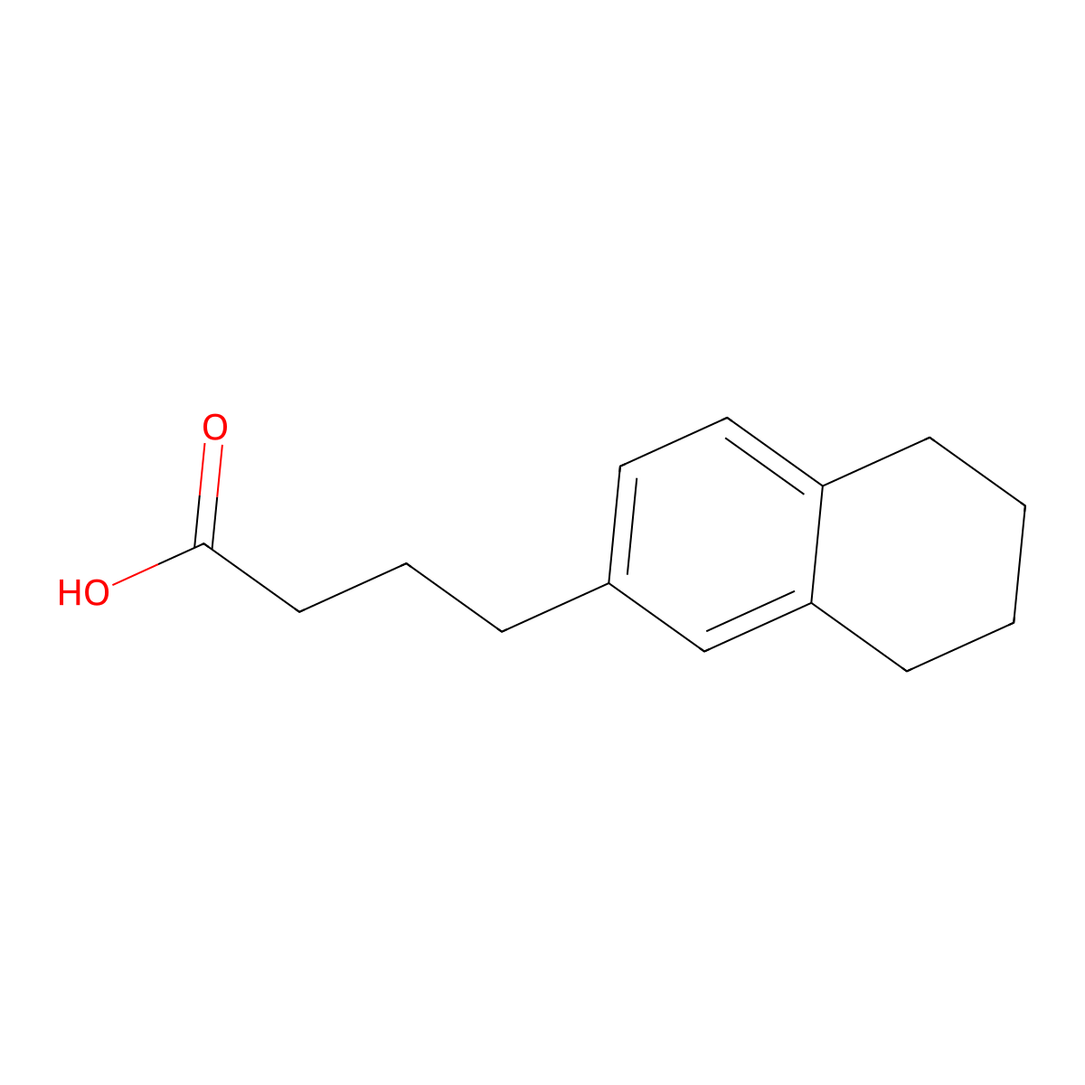 4-(5,6,7,8-Tetrahydronaphthalen-2-yl)butanoic acid molecular structure, CAS 782-27-4