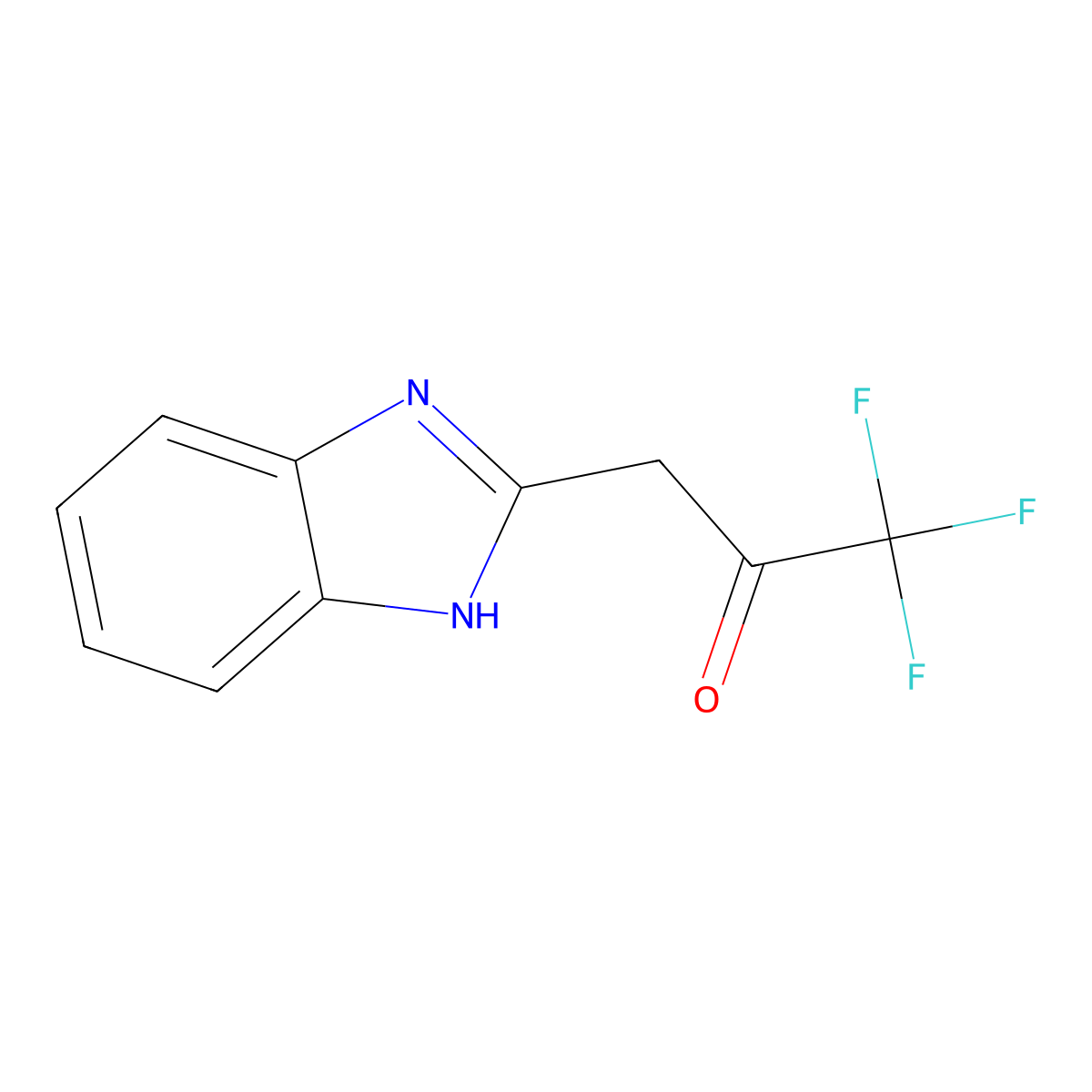 3-(1H-1,3-benzodiazol-2-yl)-1,1,1-trifluoropropan-2-one molecular structure, CAS 782-55-8
