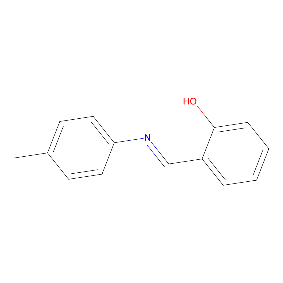 2-[(E)-[(4-methylphenyl)imino]methyl]phenol molecular structure, CAS 782-76-3