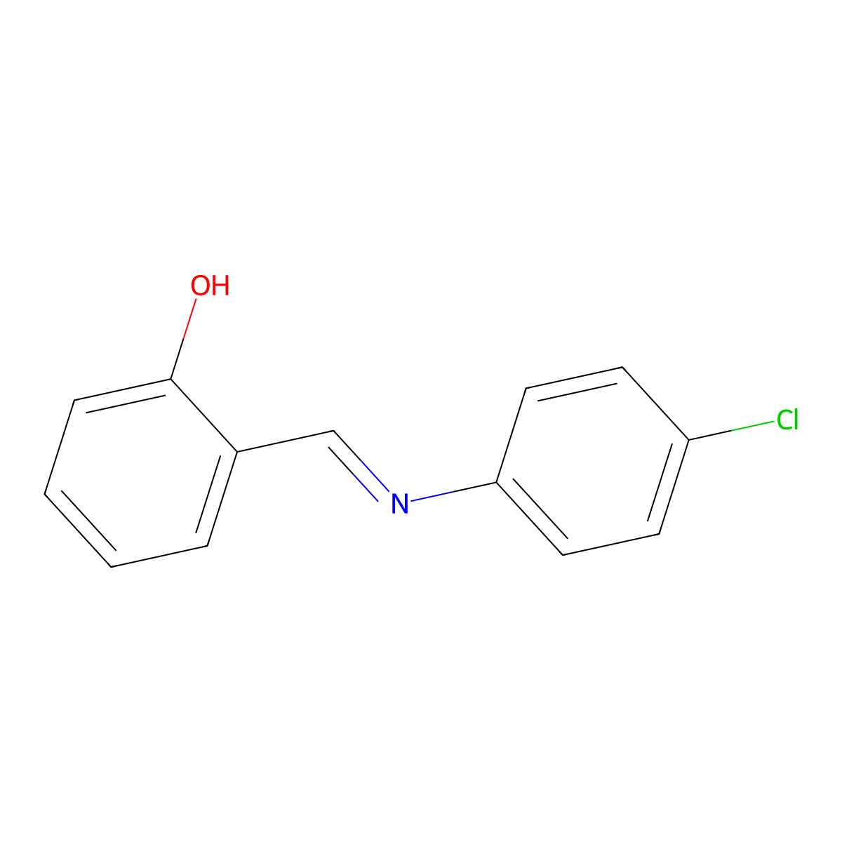 Salicylidene-4-chloroaniline molecular structure, CAS 782-77-4