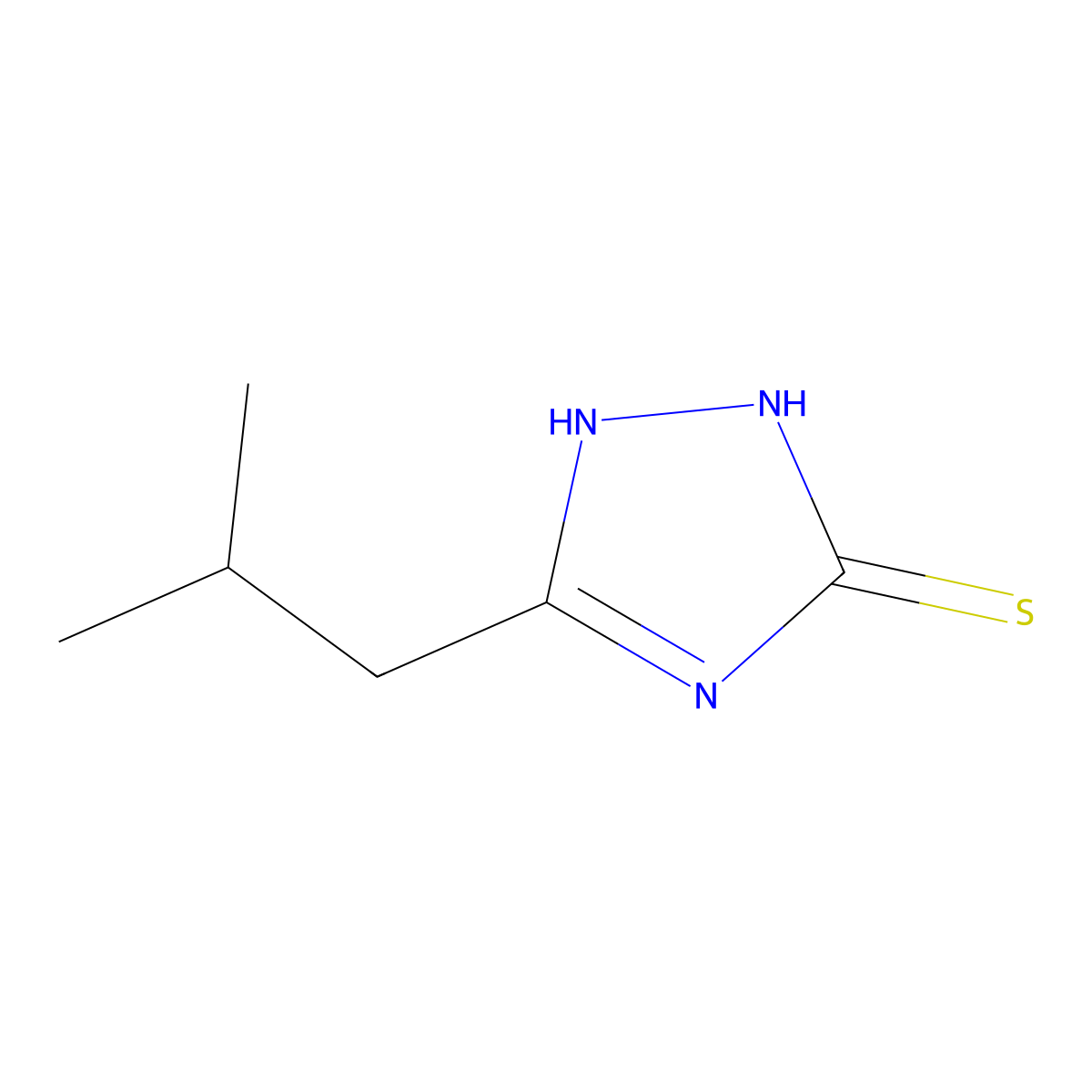 3-Isobutyl-1H-1,2,4-triazol-5-thiol molecular structure, CAS 78201-10-2