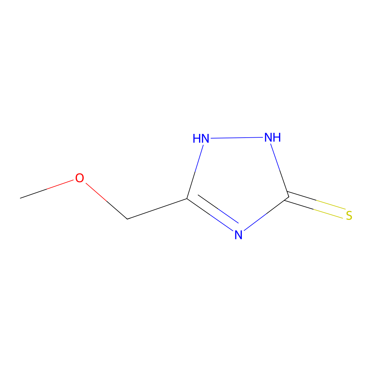 3-(methoxymethyl)-1H-1,2,4-triazole-5-thiol molecular structure, CAS 78201-12-4