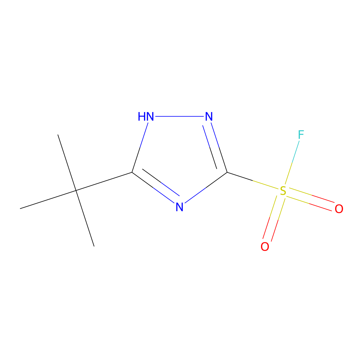 5-Tert-butyl-4H-1,2,4-triazole-3-sulfonyl fluoride molecular structure, CAS 78201-14-6