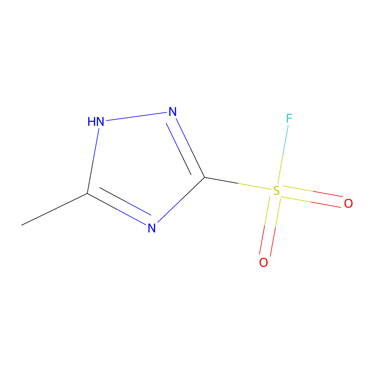 5-methyl-4H-1,2,4-triazole-3-sulfonyl fluoride molecular structure, CAS 78201-16-8