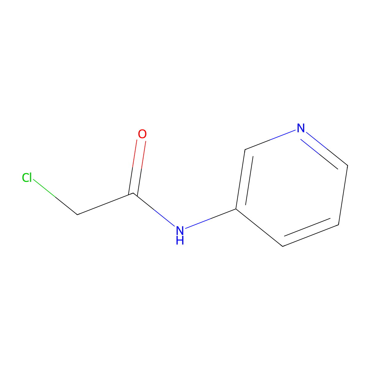 2-chloro-N-(pyridin-3-yl)acetamide molecular structure, CAS 78205-18-2