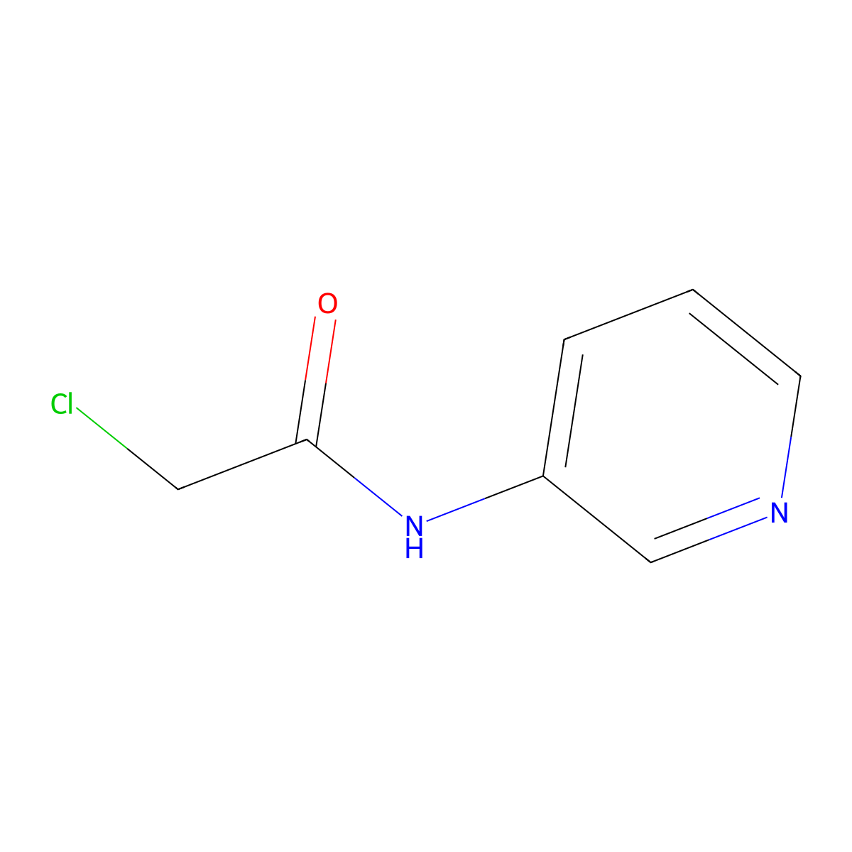 2-chloro-N-(pyridin-3-yl)acetamide molecular structure, CAS 78205-18-2