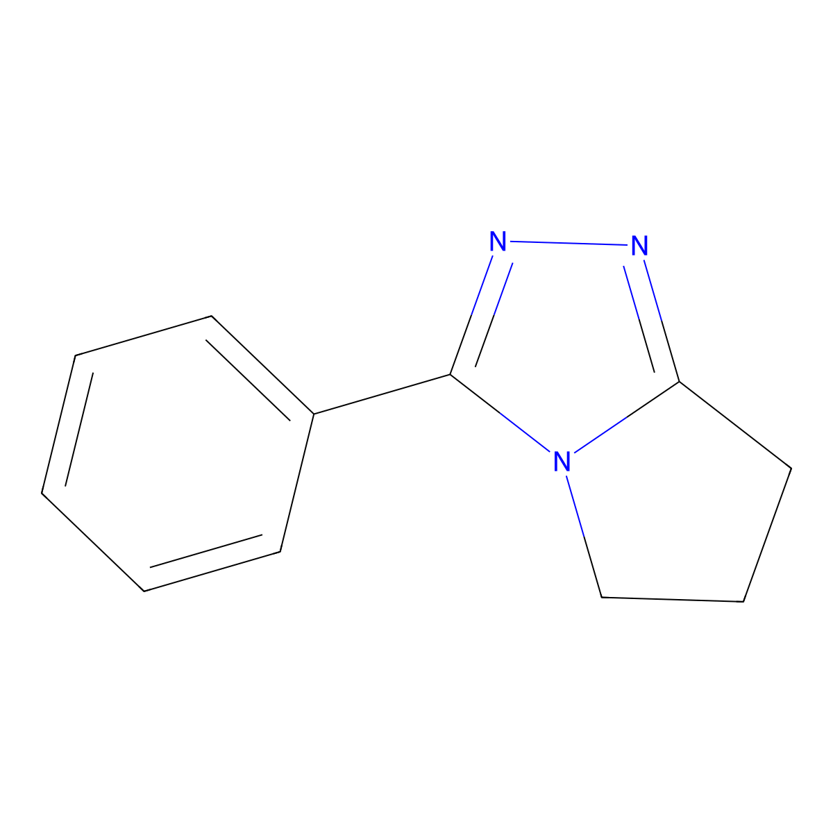 5H-Pyrrolo(2,1-c)-1,2,4-triazole, 6,7-dihydro-3-phenyl- molecular structure, CAS 78205-36-4