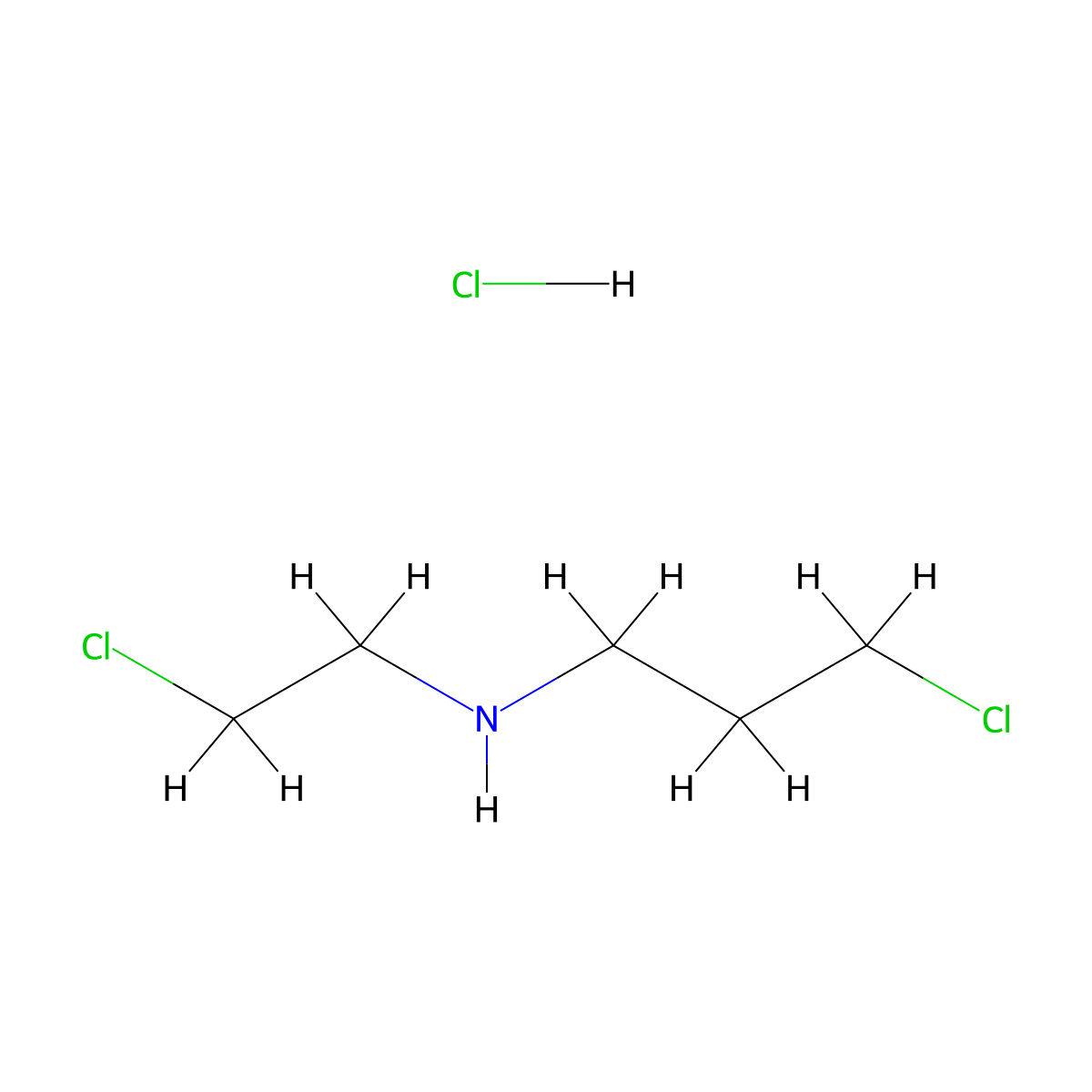 1-Propylamine, 3-chloro-N-(2-chloroethyl)-, hydrochloride molecular structure, CAS 78218-47-0