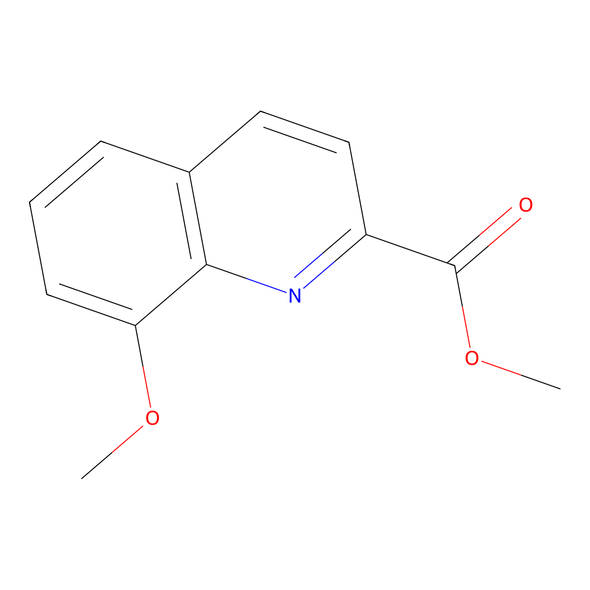 Methyl 8-methoxyquinoline-2-carboxylate molecular structure, CAS 78224-47-2