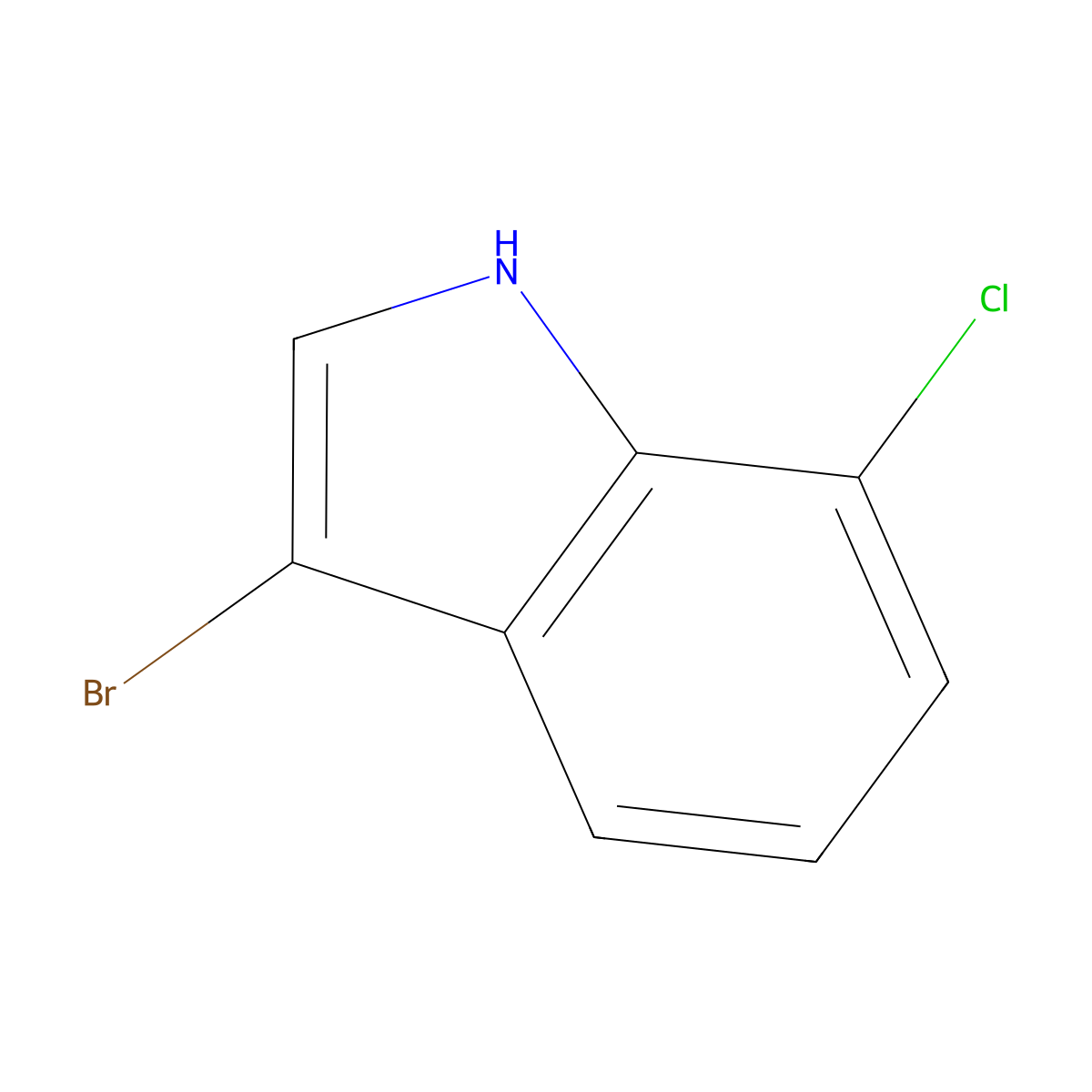3-Bromo-7-chloroindole molecular structure, CAS 78225-46-4