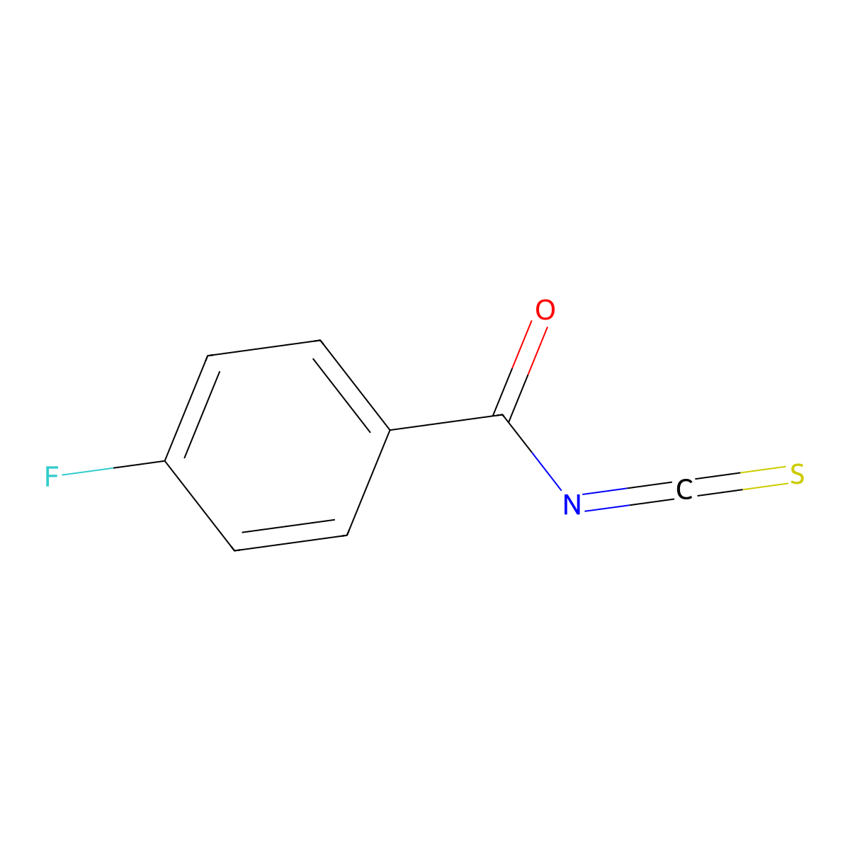 4-Fluorobenzoyl isothiocyanate molecular structure, CAS 78225-74-8
