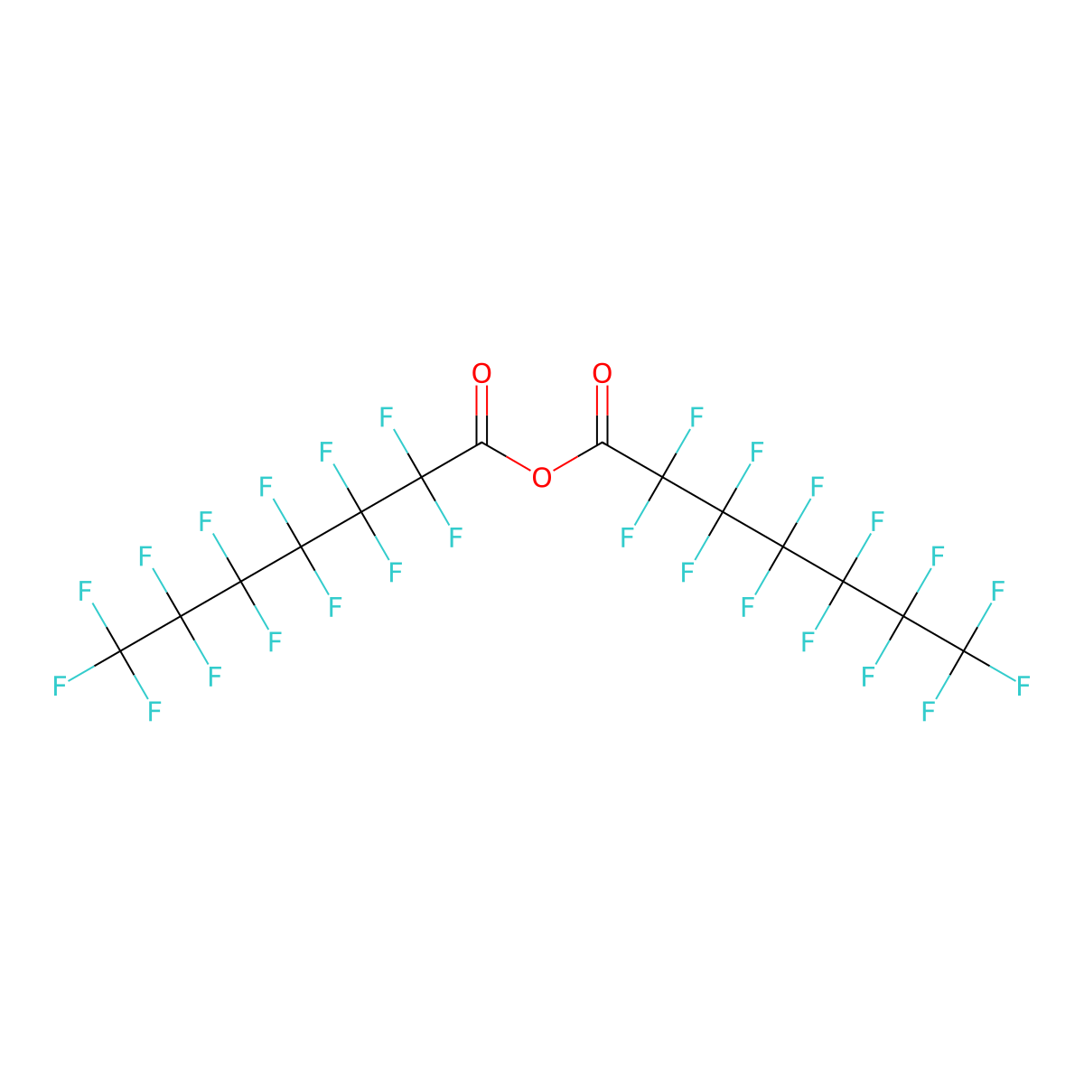 Perfluoroheptanoic anhydride molecular structure, CAS 78225-99-7