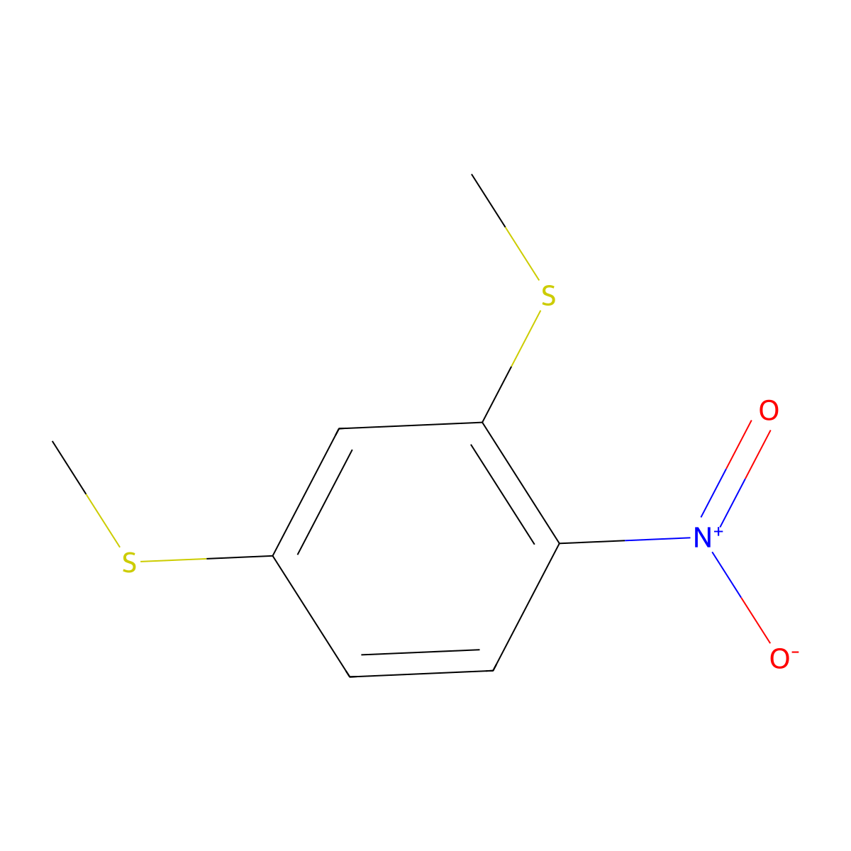 2,4-Bis(methylsulfanyl)-1-nitrobenzene molecular structure, CAS 78227-85-7