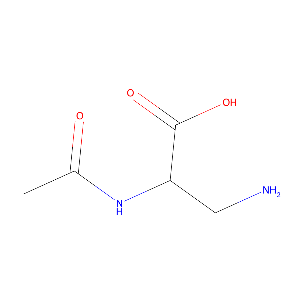 3-Amino-2-acetamidopropanoic acid molecular structure, CAS 78228-82-7