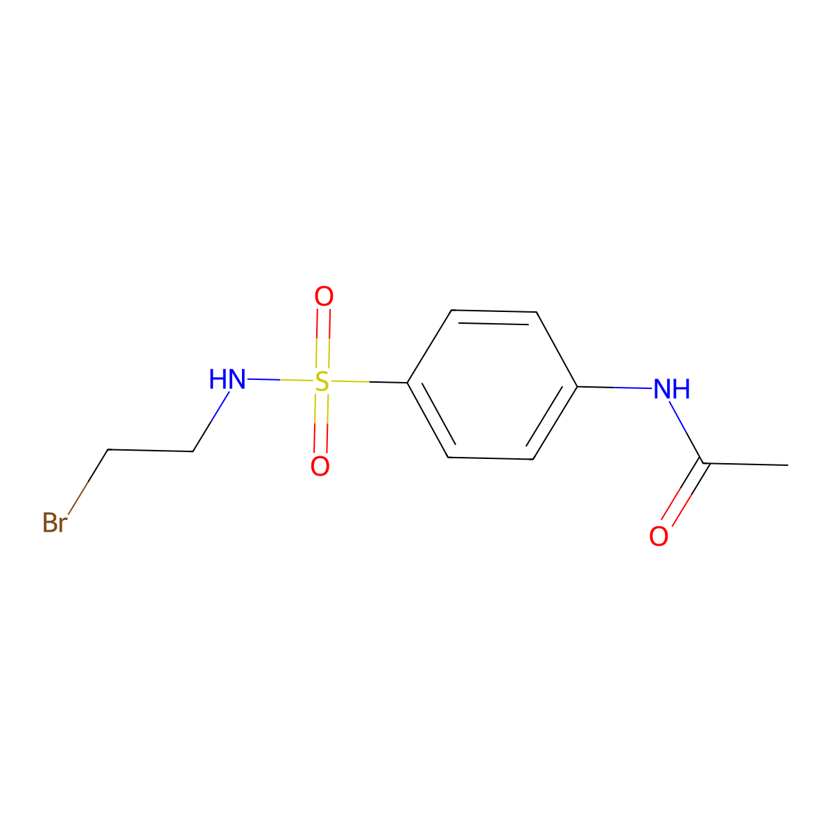 N-[4-(2-bromoethylsulfamoyl)phenyl]acetamide molecular structure, CAS 78234-01-2