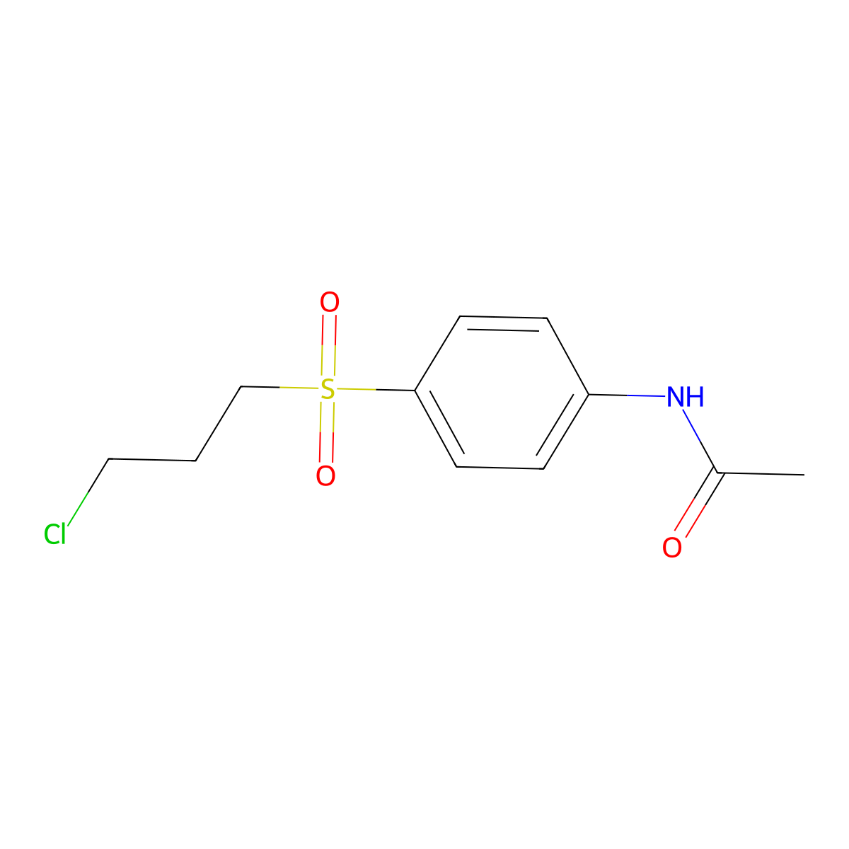 N-[4-(3-chloropropanesulfonyl)phenyl]acetamide molecular structure, CAS 78234-18-1