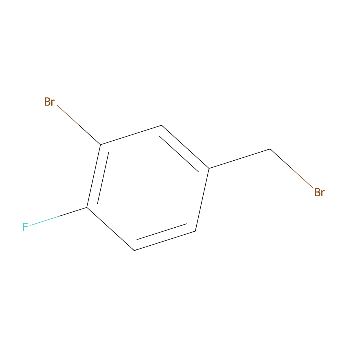 3-Bromo-4-fluorobenzyl Bromide molecular structure, CAS 78239-71-1