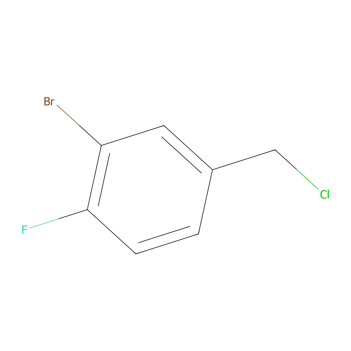 2-Bromo-4-(chloromethyl)-1-fluorobenzene molecular structure, CAS 78239-72-2