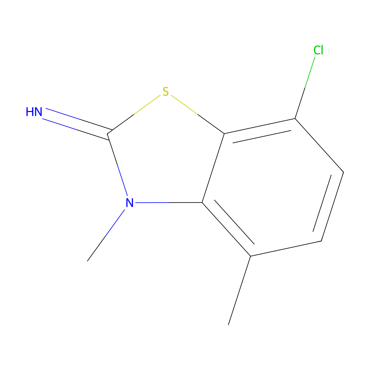 7-chloro-3,4-dimethylbenzo[d]thiazol-2(3H)-imine molecular structure, CAS 782391-47-3