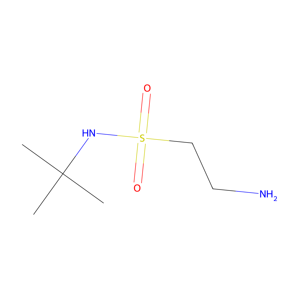 2-amino-N-tert-butylethane-1-sulfonamide molecular structure, CAS 782394-54-1