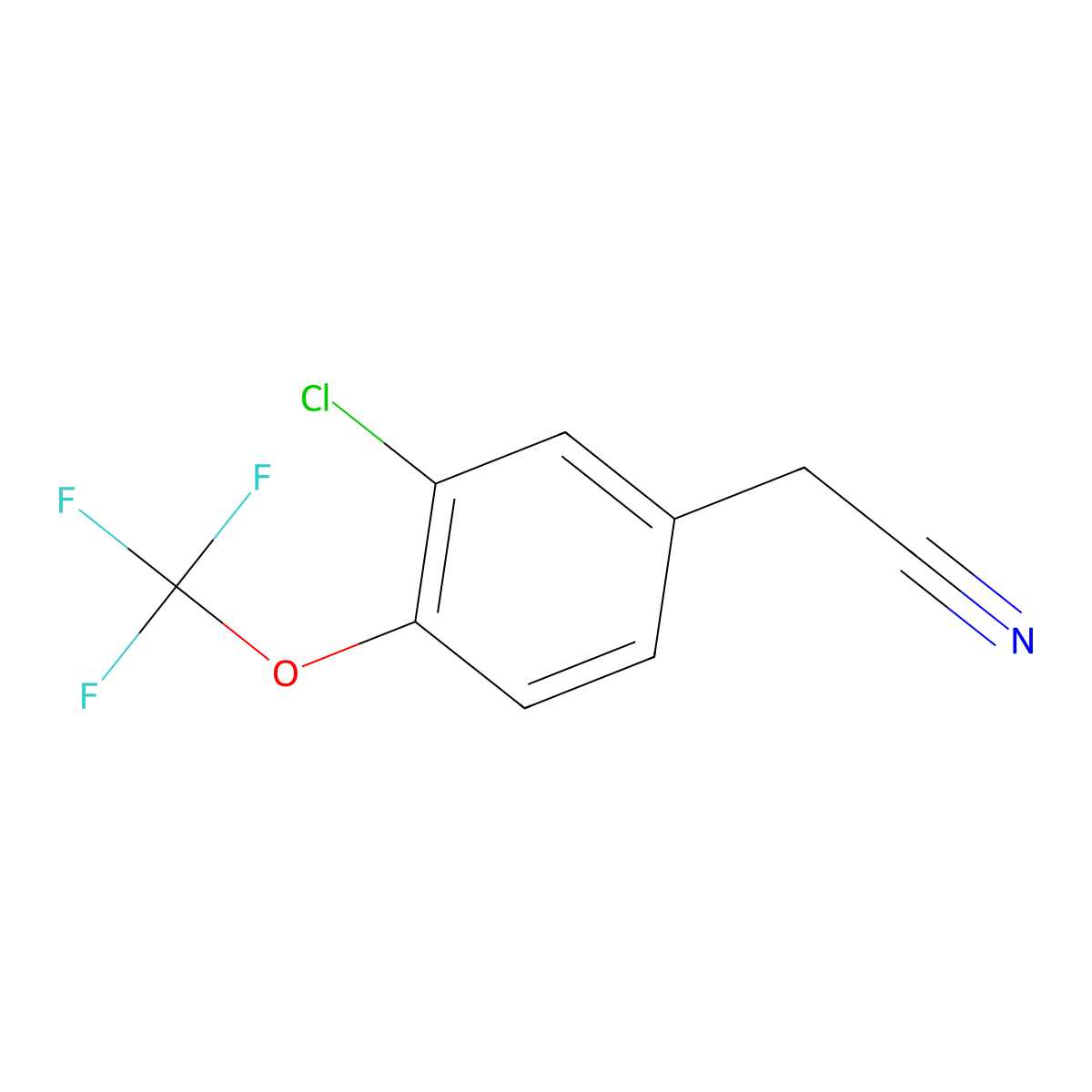 3-Chloro-4-(trifluoromethoxy)phenylacetonitrile molecular structure, CAS 78240-45-6