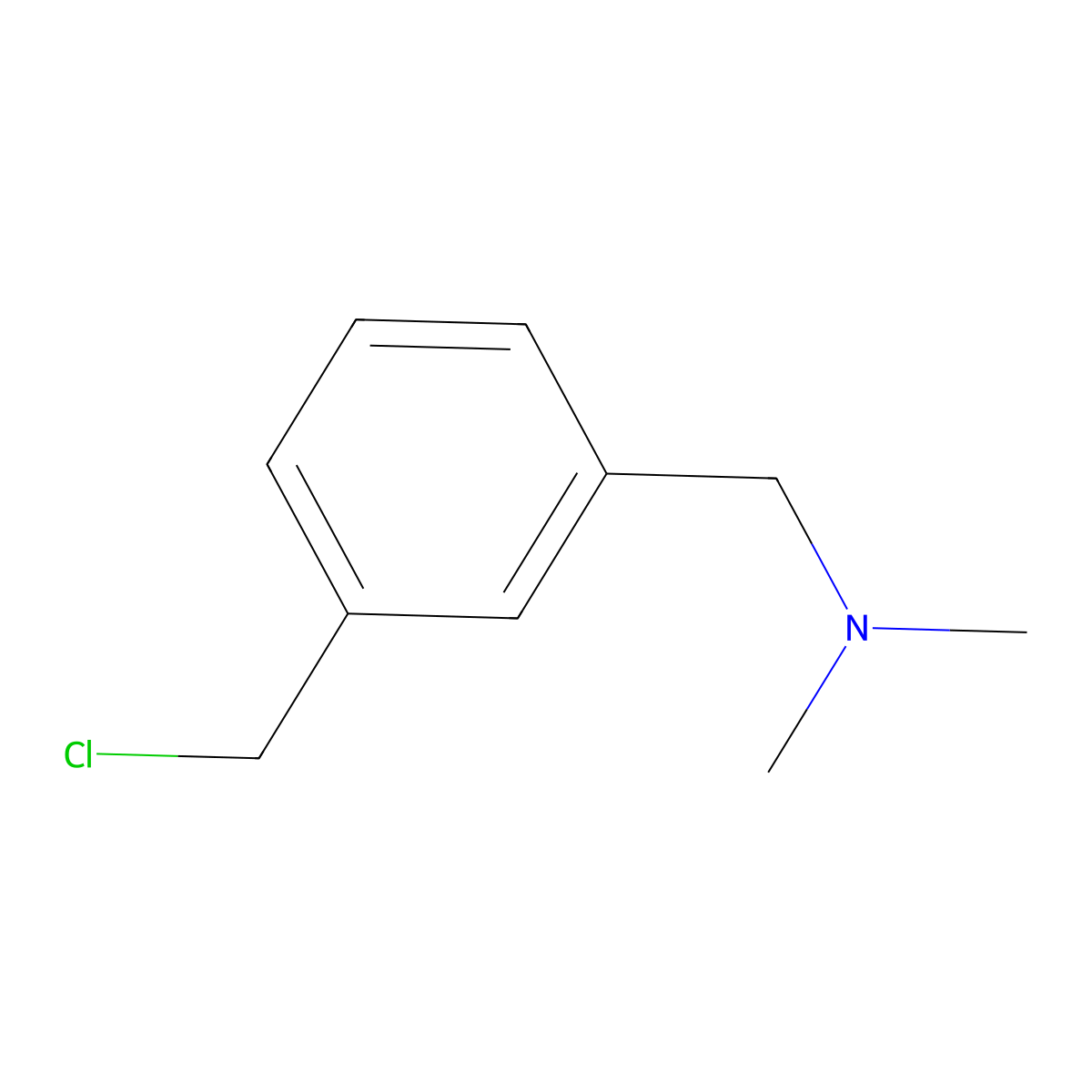 {[3-(Chloromethyl)phenyl]methyl}dimethylamine molecular structure, CAS 782415-96-7