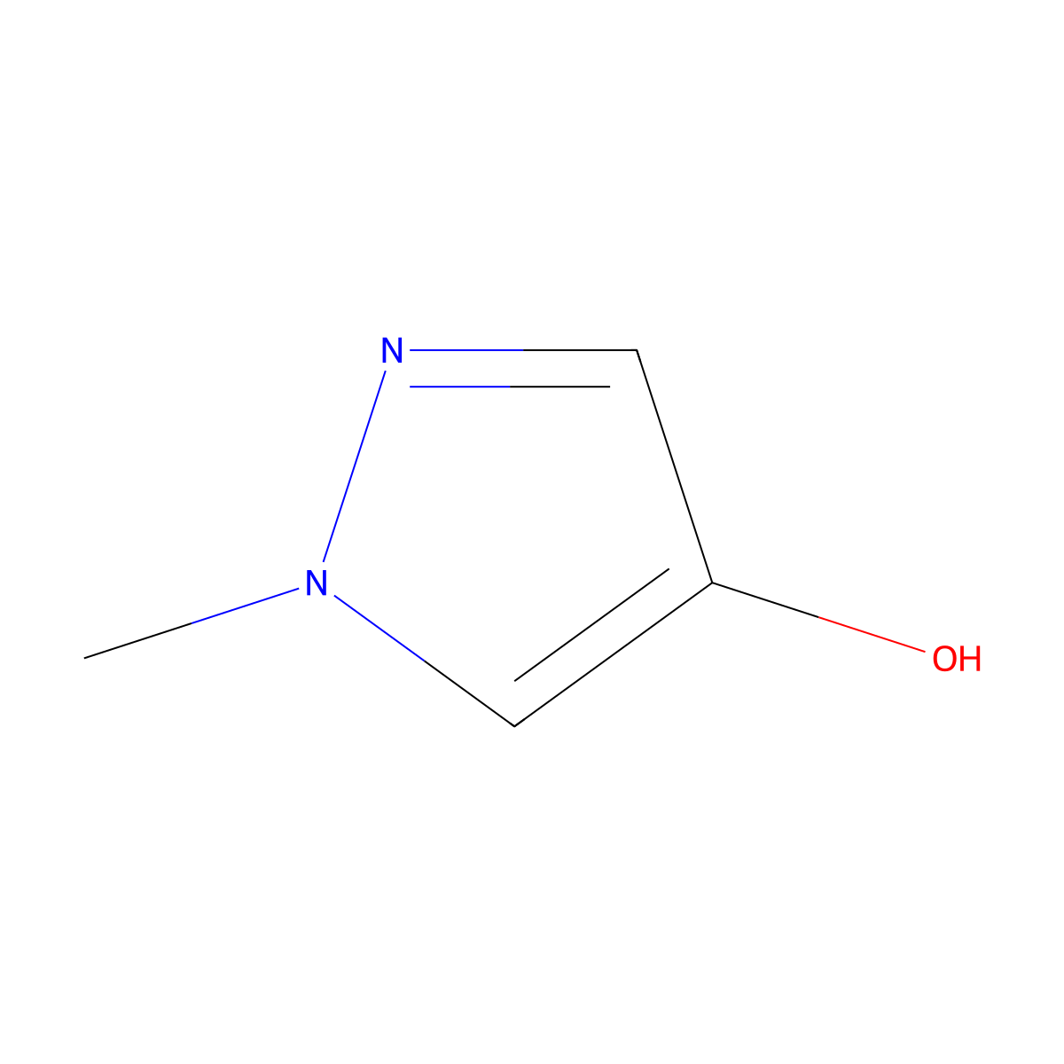 1-Methyl-1H-pyrazol-4-ol molecular structure, CAS 78242-20-3