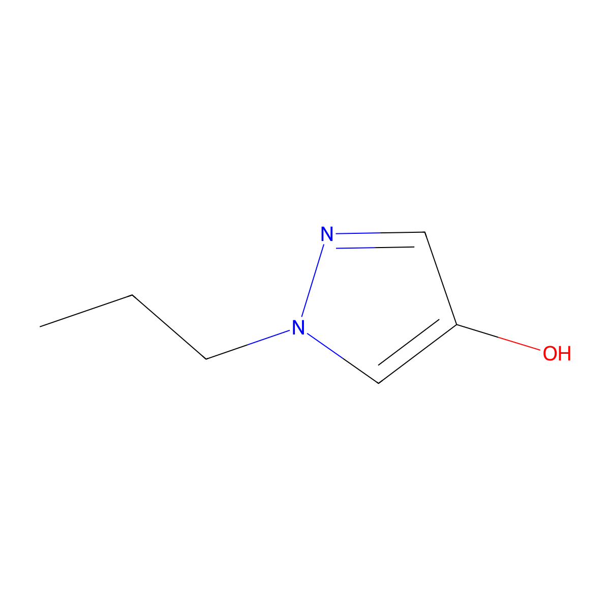 1-Propyl-1H-pyrazol-4-ol molecular structure, CAS 78242-21-4