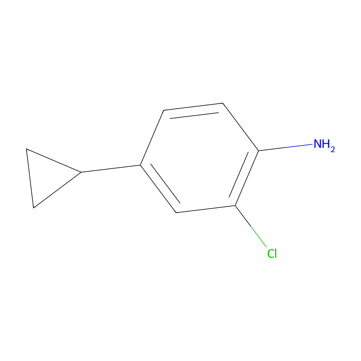 2-Chloro-4-cyclopropylaniline molecular structure, CAS 78242-79-2