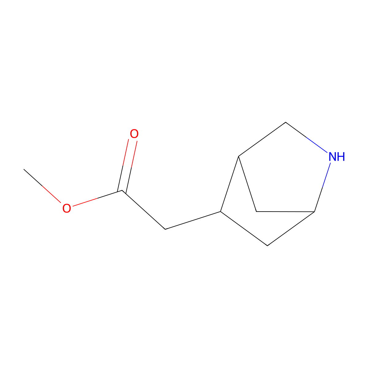 Methyl 2-{2-azabicyclo[2.2.1]heptan-5-yl}acetate molecular structure, CAS 782428-29-9