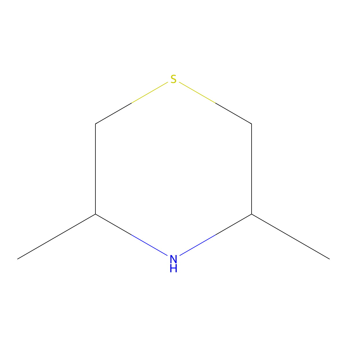 3,5-Dimethylthiomorpholine molecular structure, CAS 78243-63-7