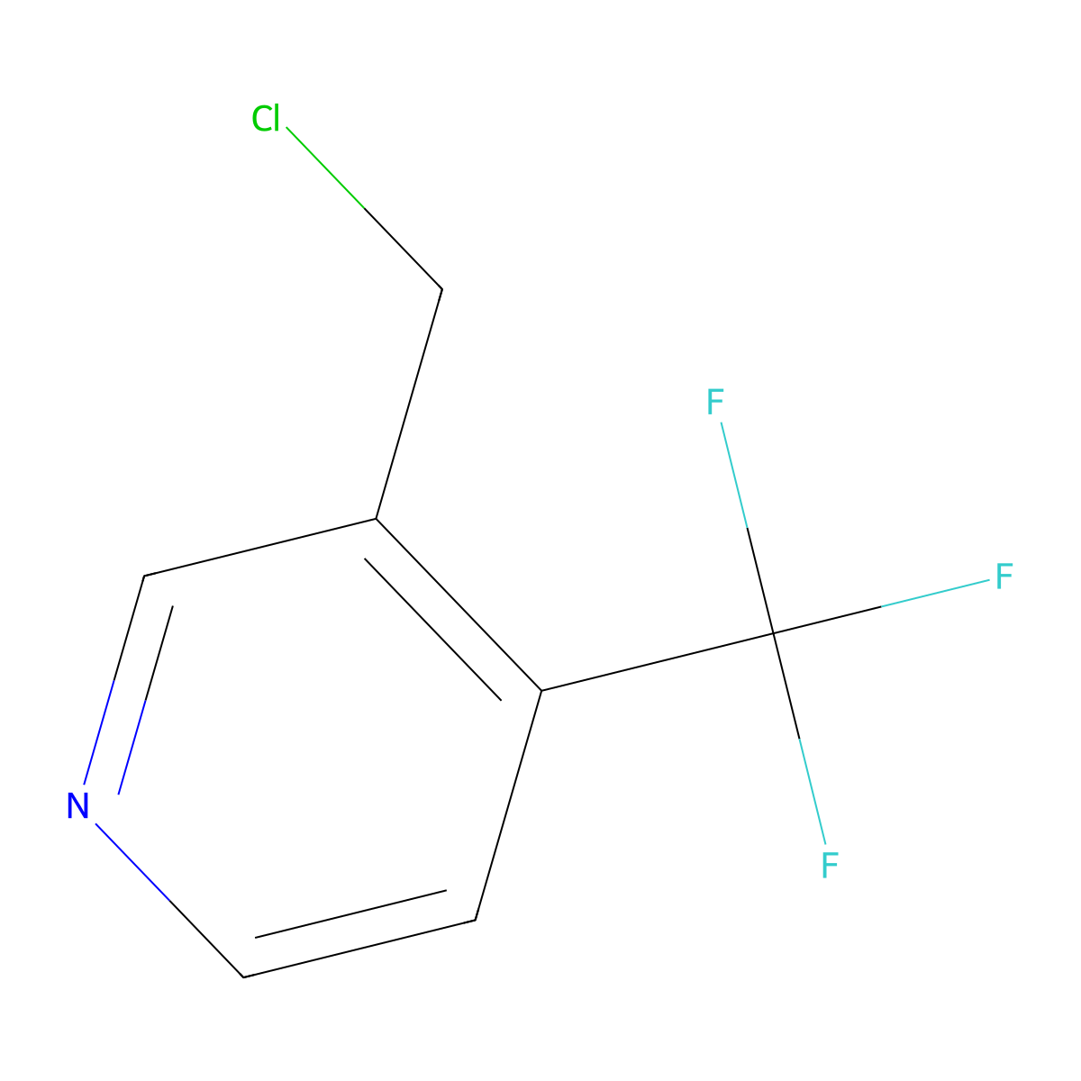 3-(Chloromethyl)-4-(trifluoromethyl)pyridine molecular structure, CAS 782431-54-3