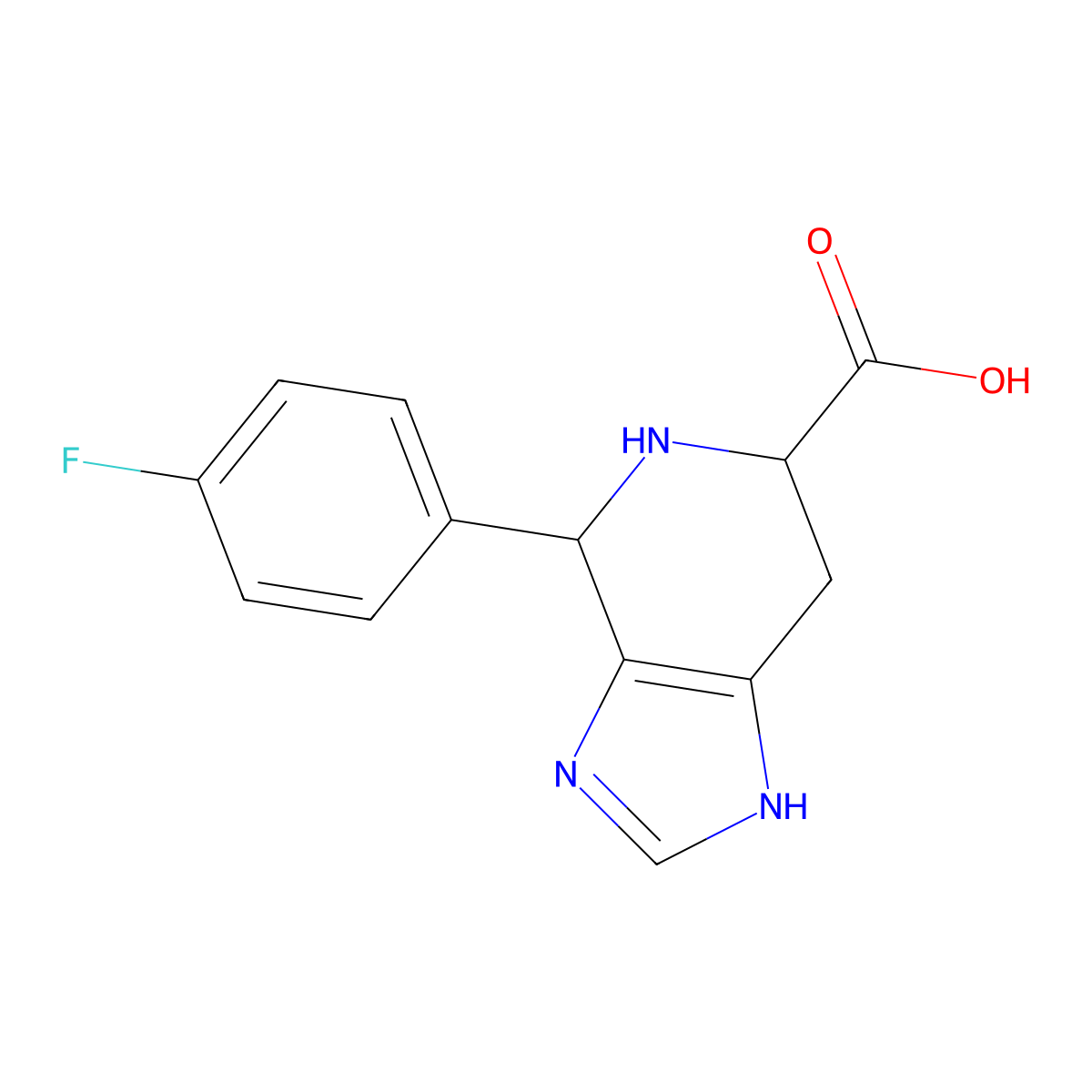 4-(4-fluorophenyl)-4,5,6,7-tetrahydro-3H-imidazo[4,5-c]pyridine-6-carboxylic acid molecular structure, CAS 782441-07-0