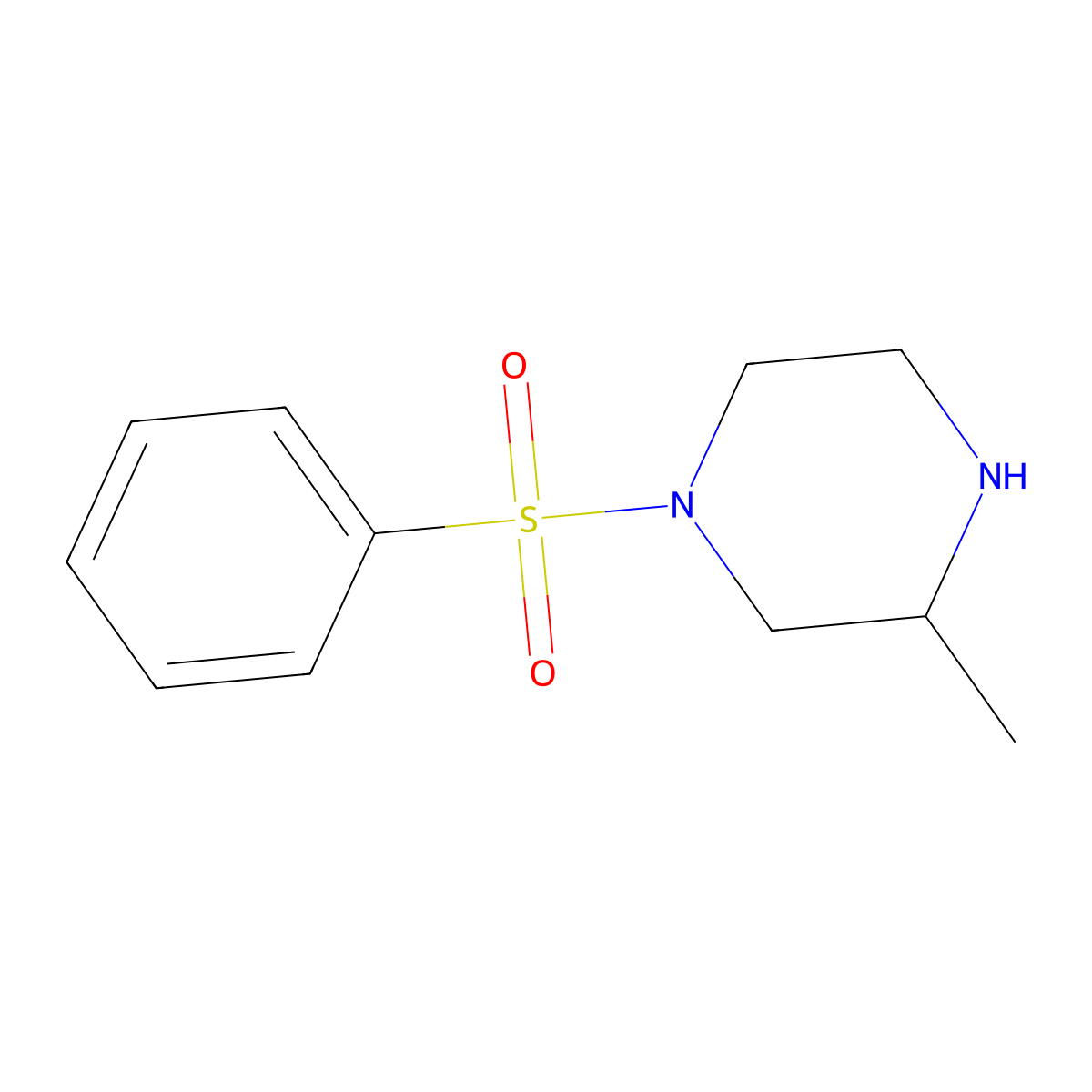 1-Benzenesulfonyl-3-methyl-piperazine molecular structure, CAS 782443-87-2