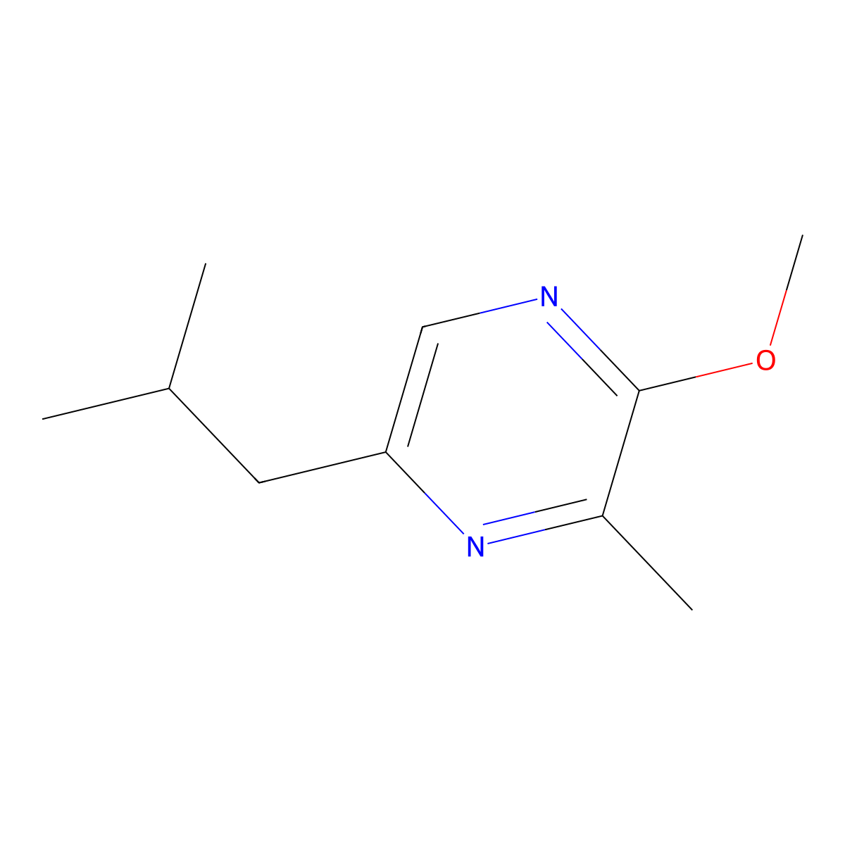 5-Isobutyl-3-methyl-2-methoxypyrazine molecular structure, CAS 78246-20-5