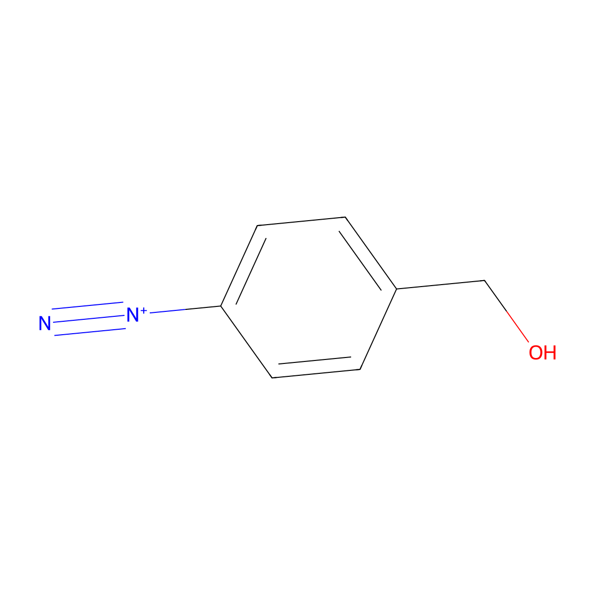 4-(Hydroxymethyl)benzenediazonium molecular structure, CAS 78246-53-4