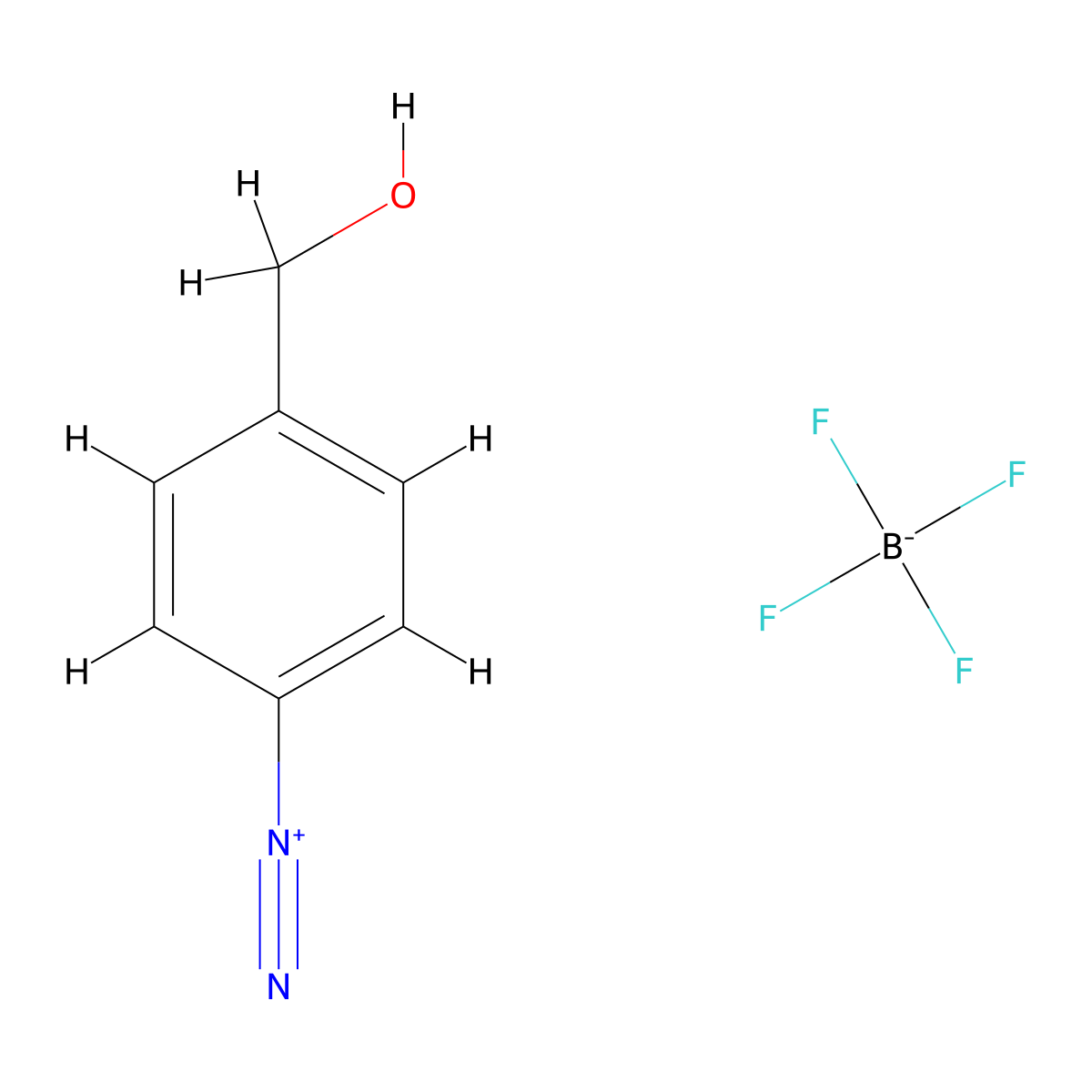 4-(Hydroxymethyl)benzenediazonium tetrafluoroborate molecular structure, CAS 78246-54-5